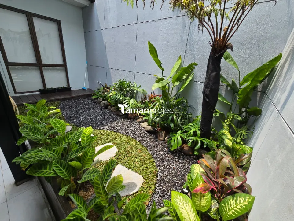 taman kering, zen garden, tropical garden, taman minimalis, bsd, tangerang